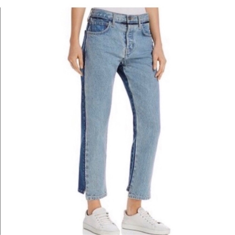 Current Elliot High Waste Two Tone Jeans - Picture 3 of 4